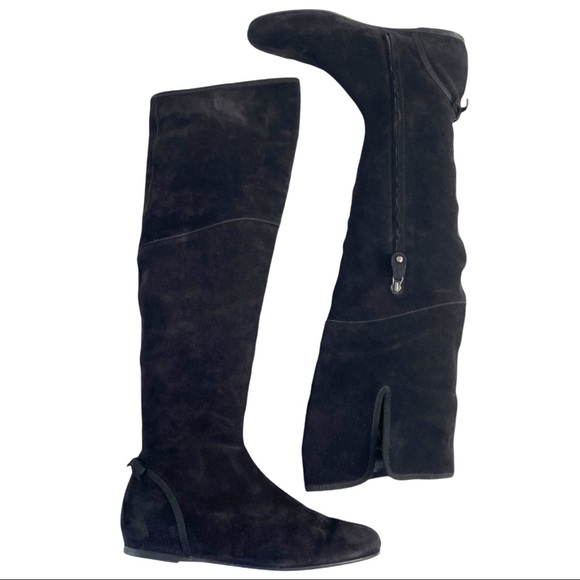 Salvatore Ferragamo Suede Over the Knee Boot | 9B - Picture 4 of 13